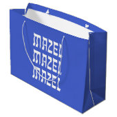 Mazel Mazel Mazel Celebration Large Gift Bag Groot Cadeauzakje (Achterkant Gekanteld)