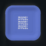 Mazel Mazel Mazel Hanukkah Blue Paper Bord<br><div class="desc">Mazel Mazel Mazel Hanukkah</div>