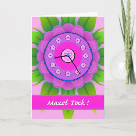 Mazel Tock! Mazel Tov op Bat Mitzvah, ventilatorkl Kaart