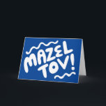 MAZEL TOV BAR BAT MITZVAH Aanpasbaar Modern Blauw Kaart<br><div class="desc">Handgetekende tekst door mij voor jou. Voeg je eigen tekst toe aan de binnenkant van de kaart of verander de achtergrondkleuren. Voor meer ontwerpen en kleuren, kijk in mijn winkel! Of laat me weten als je iets aangepasts wilt. Ik heb ook bijpassend inpakpapier en natuurlijk zowel Bar als Bat Mitzvah...</div>