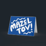 MAZEL TOV BAR BAT MITZVAH Aanpasbaar Modern Blauw Kaart<br><div class="desc">Handgetekende tekst door mij voor jou. Voeg je eigen tekst toe aan de binnenkant van de kaart of verander de achtergrondkleuren. Voor meer ontwerpen en kleuren, kijk in mijn winkel! Of laat me weten als je iets aangepasts wilt. Ik heb ook bijpassend inpakpapier en natuurlijk zowel Bar als Bat Mitzvah...</div>