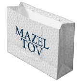 Mazel Tov Bar / Bat Mitzvah Groot Cadeauzakje (Voorkant Gekanteld)