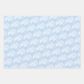 MAZEL TOV Bar Bat Mitzvah Handlettered Joods Blauw Inpakpapier Vel (Voorkant)