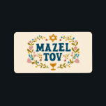 MAZEL TOV BAR BAT MITZVAH Joods  Etiket<br><div class="desc">Hand getekende tekst door mij voor u. Geweldig voor een bar of bat mitswa of joodse bruiloft of andere gebeurtenis. Voor meer design en kleuren check mijn shop! Of laat het me weten als je iets op maat wilt. Vraag of je niet vindt wat je nodig hebt! :)</div>