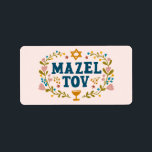 MAZEL TOV BAR BAT MITZVAH Joods  Etiket<br><div class="desc">Hand getekende tekst door mij voor u. Geweldig voor een bar of bat mitswa of joodse bruiloft of andere gebeurtenis. Voor meer design en kleuren check mijn shop! Of laat het me weten als je iets op maat wilt. Vraag of je niet vindt wat je nodig hebt! :)</div>
