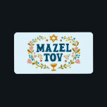 MAZEL TOV BAR BAT MITZVAH Joods  Etiket<br><div class="desc">Hand getekende tekst door mij voor u. Geweldig voor een bar of bat mitswa of joodse bruiloft of andere gebeurtenis. Voor meer design en kleuren check mijn shop! Of laat het me weten als je iets op maat wilt. Vraag of je niet vindt wat je nodig hebt! :)</div>