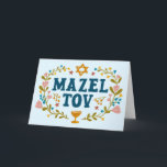 MAZEL TOV BAR BAT MITZVAH Joods  Kaart<br><div class="desc">Hand getekende tekst door mij voor u. Geweldig voor een bar of bat mitswa of joodse bruiloft of andere gebeurtenis. Voeg je eigen tekst toe aan de binnenkant van de kaart of wijzig de achtergrondkleuren. Voor meer design en kleuren check mijn shop! Of laat het me weten als je iets...</div>