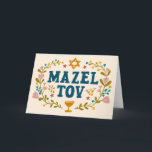 MAZEL TOV BAR BAT MITZVAH Joods  Kaart<br><div class="desc">Hand getekende tekst door mij voor u. Geweldig voor een bar of bat mitswa of joodse bruiloft of andere gebeurtenis. Voeg je eigen tekst toe aan de binnenkant van de kaart of wijzig de achtergrondkleuren. Voor meer design en kleuren check mijn shop! Of laat het me weten als je iets...</div>