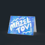 MAZEL TOV BAR BAT MITZVAH  WATERVERF KAART<br><div class="desc">Hand getekende tekst door mij voor u. Voeg je eigen tekst toe aan de binnenkant van de kaart. Voor meer design en kleuren check mijn shop! Of laat het me weten als je iets op maat wilt. Ik heb ook bijpassend inpakpapier en uitnodigingen en natuurlijk zowel Bar als Bat Mitswa...</div>