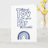 Mazel Tov - Bar Mitswa Kaart (Gele Bloem)
