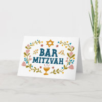 MAZEL TOV BAr MITZVAH Joodse Hand-getrokken Custom