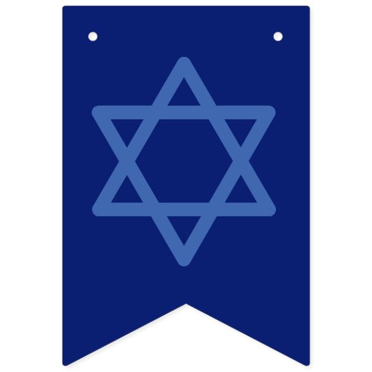 Mazel Tov Bar Mitzvah Joodse Partij Vlaggetjes (Eerste vlag)