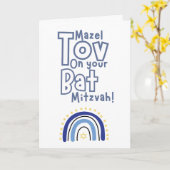 Mazel Tov - Bat Mitzwa Kaart (Gele Bloem)
