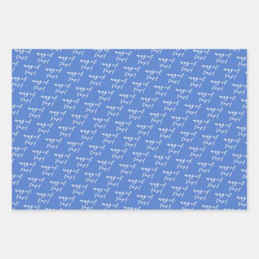 Mazel tov! Blauwe ster van David en Polkadots Inpakpapier Vel (Voorkant 2)