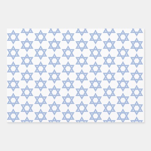 Mazel tov! Blauwe ster van David en Polkadots Inpakpapier Vel (Voorkant)