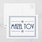 Mazel Tov Briefkaart (Voorkant / Achterkant)
