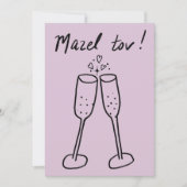 Mazel Tov Bruiloft Champagne Proost Schets Doodle (Voorkant)