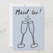 Mazel Tov Bruiloft Champagne Proost Schets Doodle (Voorkant)