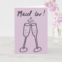 Mazel Tov Bruiloft Champagne Proost Schets Doodle