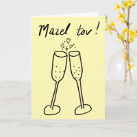 Mazel Tov Bruiloft Champagne Proost Schets Doodle