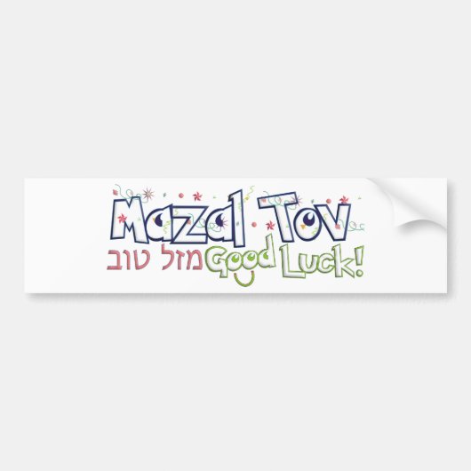 Mazel Tov Bumpersticker (Voorkant)