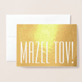 Mazel Tov! Elegante minimalistische typografie gev Folie Kaarten (Voorkant met envelop)