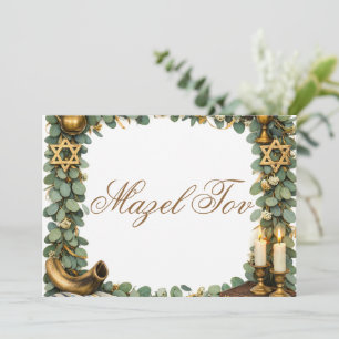 Mazel Tov Felicitatiekaart, Groen Goud Botaniek Kaart