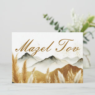Mazel Tov felicitatieskaart, Bergen Beige Kaart