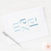 Mazel Tov Gefeliciteerd Blauw Hebreeuws Rechthoekige Sticker (Envelop)