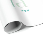 Mazel Tov Gefeliciteerd Modern Green Hebrew Cadeaupapier (Rol Hoek)