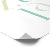 Mazel Tov Gefeliciteerd Modern Green Hebrew Poster (Hoek)