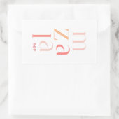 Mazel Tov Gefeliciteerd, Roze Hebrew Rechthoekige Sticker (Tas)