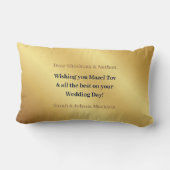 Mazel Tov Gold Gefeliciteerd met briefkaart Kussen (Achterkant)