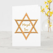 Mazel Tov/Good Luck Kaart (Gele Bloem)