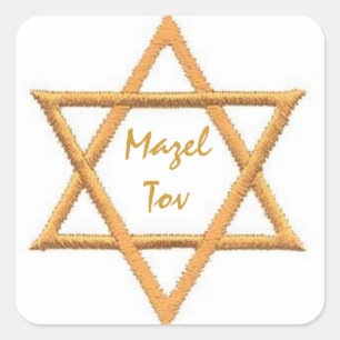 Mazel Tov/Good Luck Vierkante Sticker