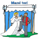 Mazel Tov Joodse Trouwtafel Decoratie Staand Fotobeeldje<br><div class="desc">Pas dit geweldige Mazel Tov Design aan. Perfect voor tafeldecoraties op de bruiloft en de repetitie.</div>