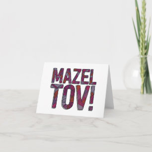 Mazel Tov Patchwork Merlot Kaart