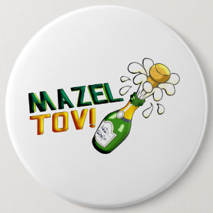 Mazel Tov Ronde Button 6,0 Cm