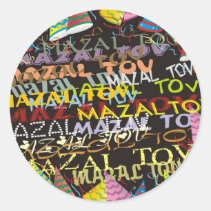 Mazel Tov Ronde Sticker