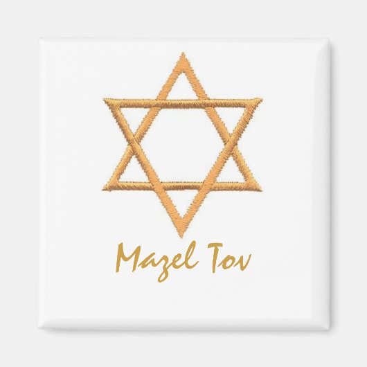 Mazel Tov/Star van David Magneet (Voorkant)