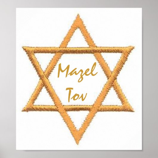 Mazel Tov/Star van David Poster (Voorkant)