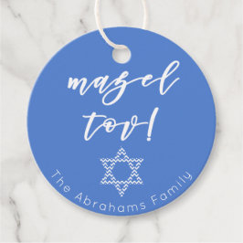 Mazel Tov. Ster of David Bedankjes Labels