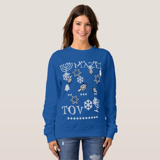 Mazel Tov Ugly Haunakka Sweater, dames Trui (Voorkant volledig)