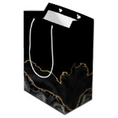 Mazel Tov Zwart Goud Gepersonaliseerde Bar Mitswa Medium Cadeauzakje (Achterkant Gekanteld)