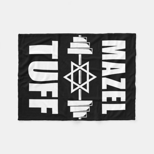 Mazel Tuff Grappige Joodse Workout Fleece Deken (Voorkant (Horizontaal))