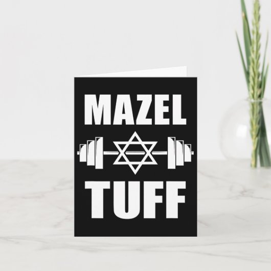 Mazel Tuff Grappige Joodse Workout Kaart (Voorkant)