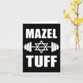 Mazel Tuff Grappige Joodse Workout Kaart (Gele Bloem)