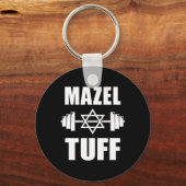 Mazel Tuff Grappige Joodse Workout Sleutelhanger (Voorkant)
