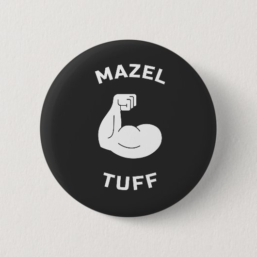 Mazel Tuff Sterke jood Joodse Mazel Tov Pride Ronde Button 5,7 Cm (Voorkant)