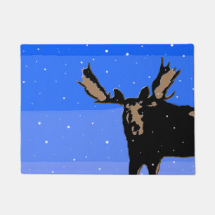 Mazen in de winter - Oorspronkelijke natuurkunst Deurmat